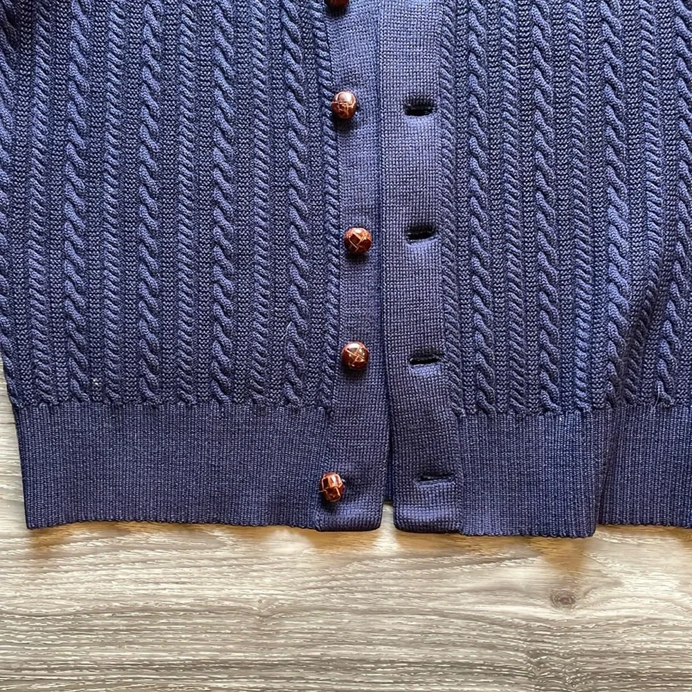 PENDLETON Cable Knit Vintage Vest. LARGE 100%pure virgin wool - Picture 4 of 11